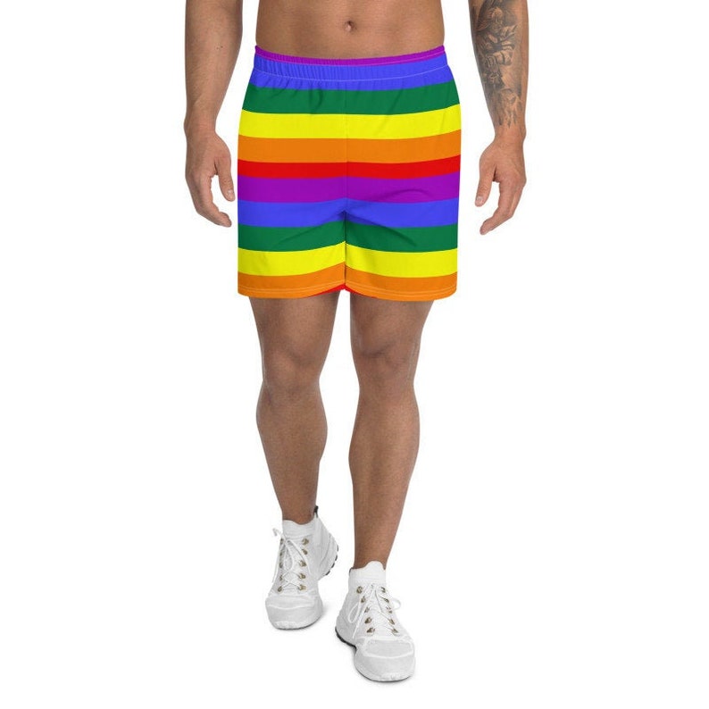 rainbow running shorts