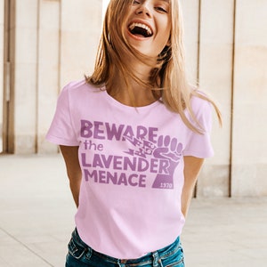 Lavender Menace shirt pride shirt subtle pride lesbian pride lesbian shirt lesbian tshirt lavender menace tshirt retro shirt purple t shirt image 7