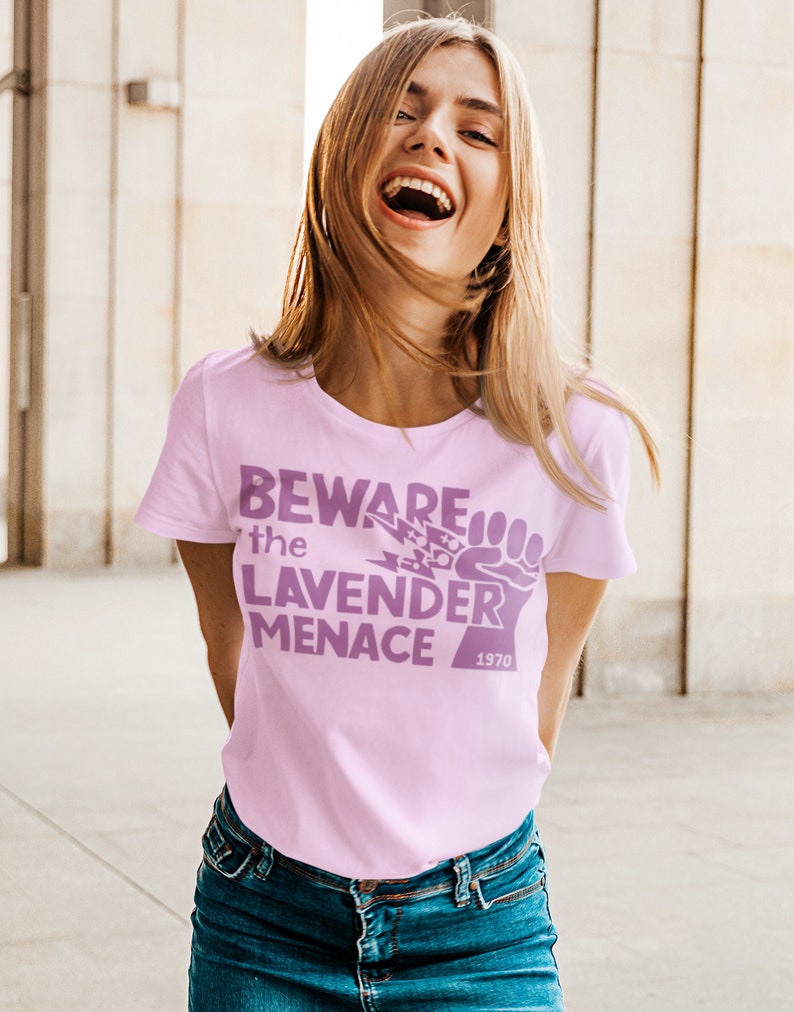 Lavender Menace shirt pride shirt subtle pride lesbian pride lesbian shirt lesbian tshirt lavender menace tshirt retro shirt purple t shirt image 7