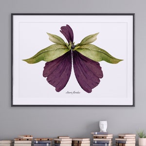 Clitoris art: clitoris flowers, feminist art, feminist, clitoris painting poster, gynecologist gift, anatomy art, sex therapist gift therapy Dark Purple Clit