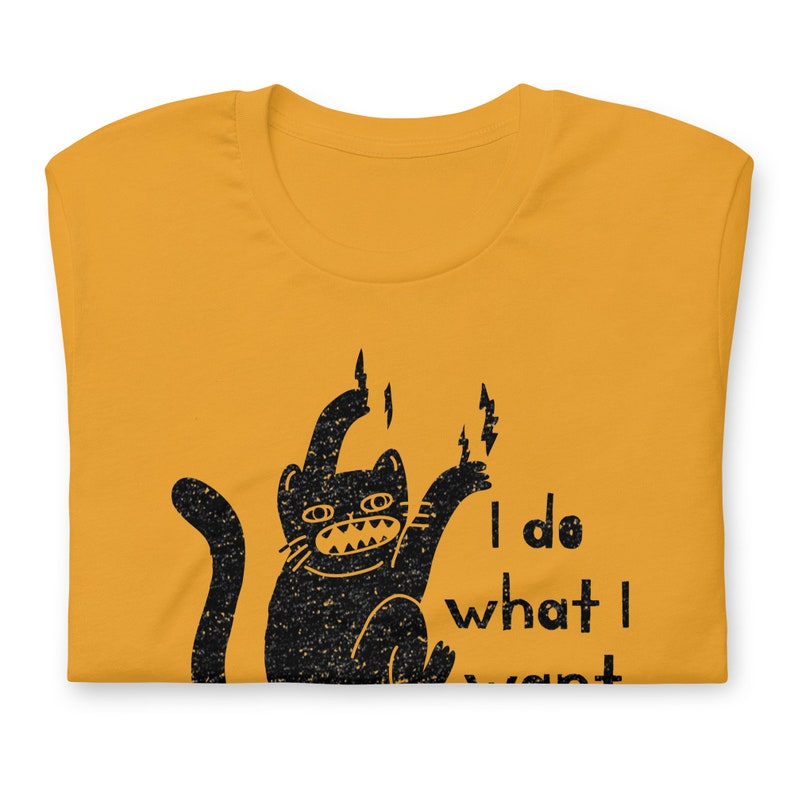 Funny cat shirt, I do what I want cat, I do what I want t shirt, kitten t-shirt, cat shirt, gift for cat lovers, cat attitude shirt image 3