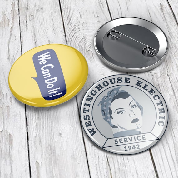 Feminist Pins (set of 2), pin back buttons, feminist badge, Rosie the Riveter Pins, most popular, feminist gift feminist halloween costume