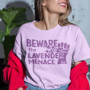 Lavender Menace shirt pride shirt subtle pride lesbian pride lesbian shirt lesbian tshirt lavender menace tshirt retro shirt purple t shirt image 6