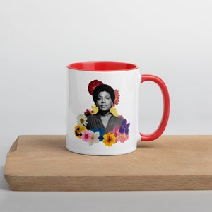 Audre Lorde Fan Gift Mug Unique Handmade Gifts Flower Power Election 2024 Vote Political Activist Black Feminism image 7