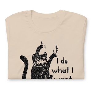 Funny cat shirt, I do what I want cat, I do what I want t shirt, kitten t-shirt, cat shirt, gift for cat lovers, cat attitude shirt image 2