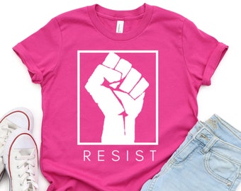 Resist! Feminist Kids Shirt, tiny feminist protest tee, trendy toddler clothes, kids feminist shirt, Fourth Wave Apparel, feminist youth tee