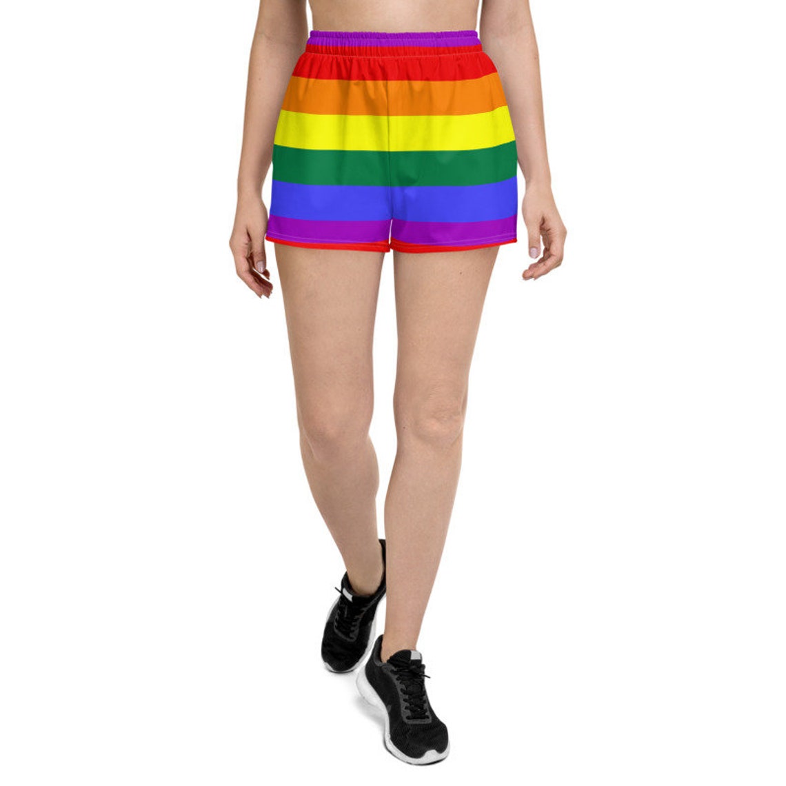 Rainbow Shorts Rainbow womens shorts Pride clothing Pride gay Etsy