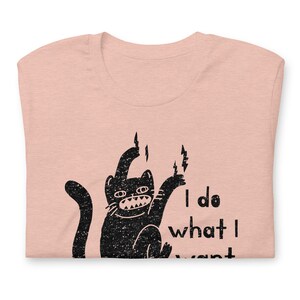 Funny cat shirt, I do what I want cat, I do what I want t shirt, kitten t-shirt, cat shirt, gift for cat lovers, cat attitude shirt image 9