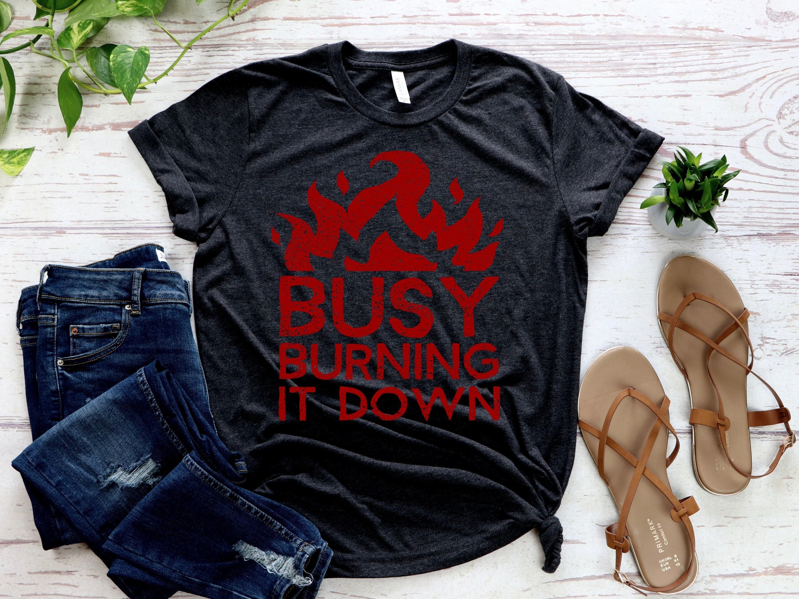 Busy Burning Down Camisa feminista Fourth Wave Apparel -