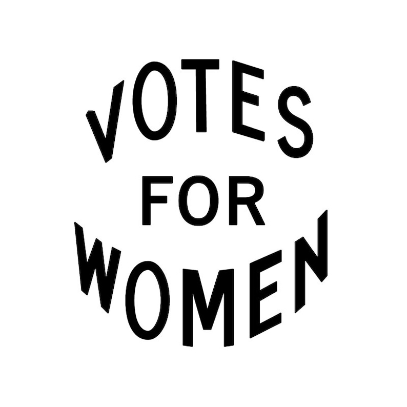 New Digital Feminist Wall Art: Votes for Women feminist print suffrage home decor vintage feminist art womens rights poster, vote art image 3