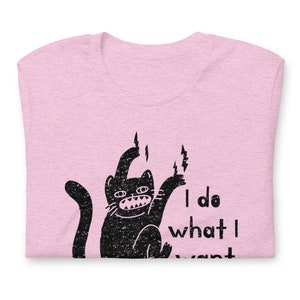 Funny cat shirt, I do what I want cat, I do what I want t shirt, kitten t-shirt, cat shirt, gift for cat lovers, cat attitude shirt image 5