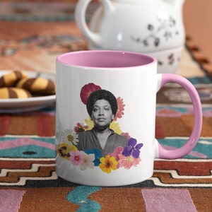 Audre Lorde Fan Gift Mug Unique Handmade Gifts Flower Power Election 2024 Vote Political Activist Black Feminism image 2