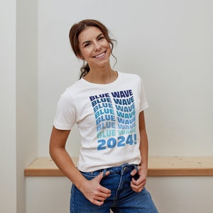 Election 2024 Shirt Biden Harris Vote for Joe Blue Wave Vote T-Shirt Feminist Apparel Reproductive Rights LGBT Anti-Trump image 2