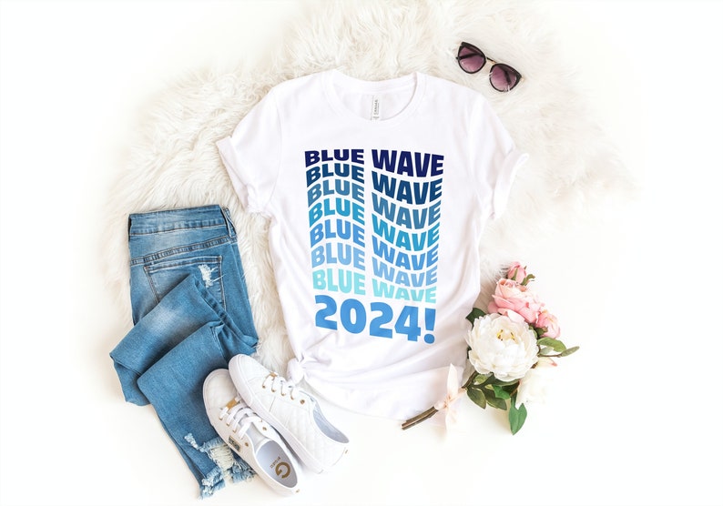 Election 2024 Shirt Biden Harris Vote for Joe Blue Wave Vote T-Shirt Feminist Apparel Reproductive Rights LGBT Anti-Trump image 1