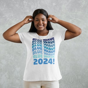 Election 2024 Shirt Biden Harris Vote for Joe Blue Wave Vote T-Shirt Feminist Apparel Reproductive Rights LGBT Anti-Trump image 3