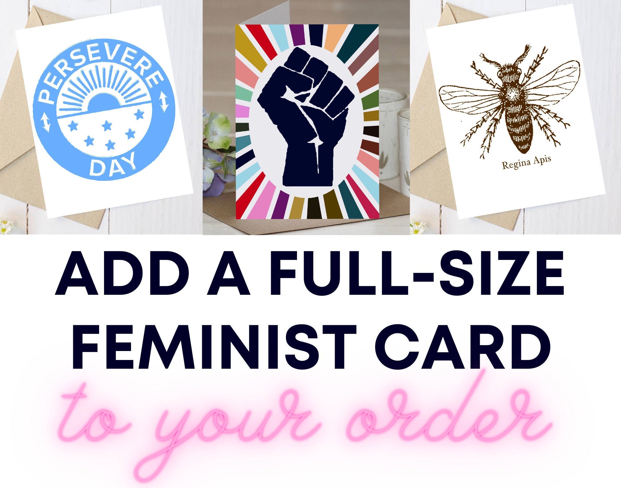 Feminist Greeting Card: Add on to any order Feminist Greeting | Etsy
