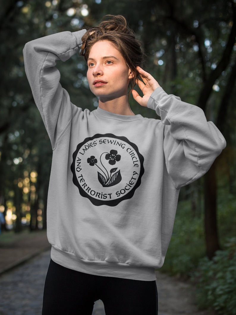 Feminist Sweatshirt: Nevertheless She Persisted Unisex sweater we stand with Elizabeth Warren, resist, she was warned persist image 7