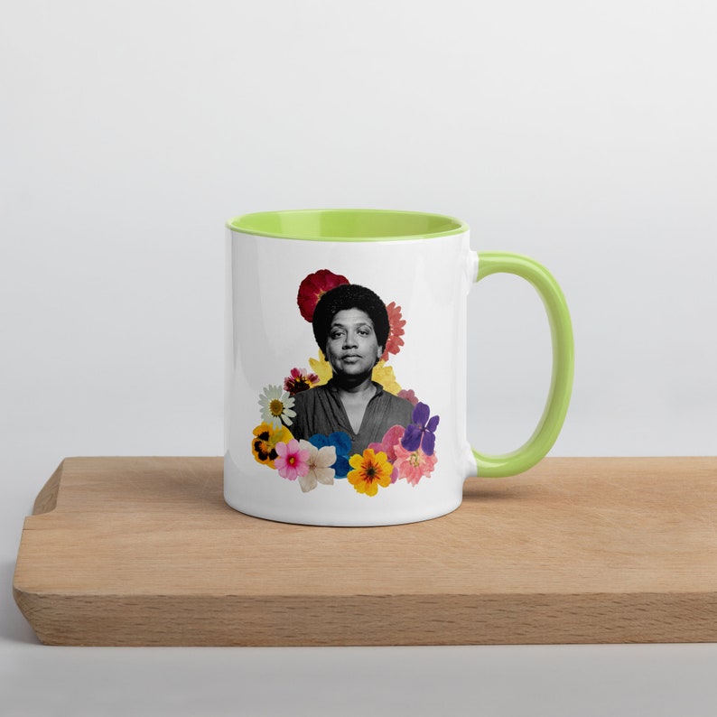 Audre Lorde Fan Gift Mug Unique Handmade Gifts Flower Power Election 2024 Vote Political Activist Black Feminism image 6