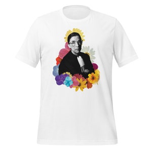 Ruth Bader Ginsburg Shirt Feminist Shirt Fan Gift Colorful Vintage Gift Ideas Flower Power RBG Queer LGBT image 3