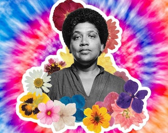 Audre Lorde | Feminist Sticker | Fan Gift | Colorful | Vintage | Gift Ideas | Flower Power | Queer | LGBT | Activist | Black Feminism