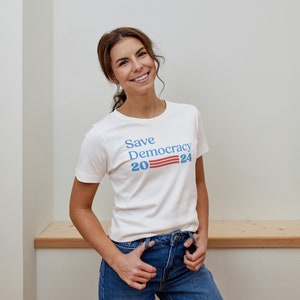 Election 2024 Shirt Biden Harris Vote for Joe Blue Wave Vote T-Shirt Feminist Apparel Reproductive Rights LGBT Anti-Trump image 2