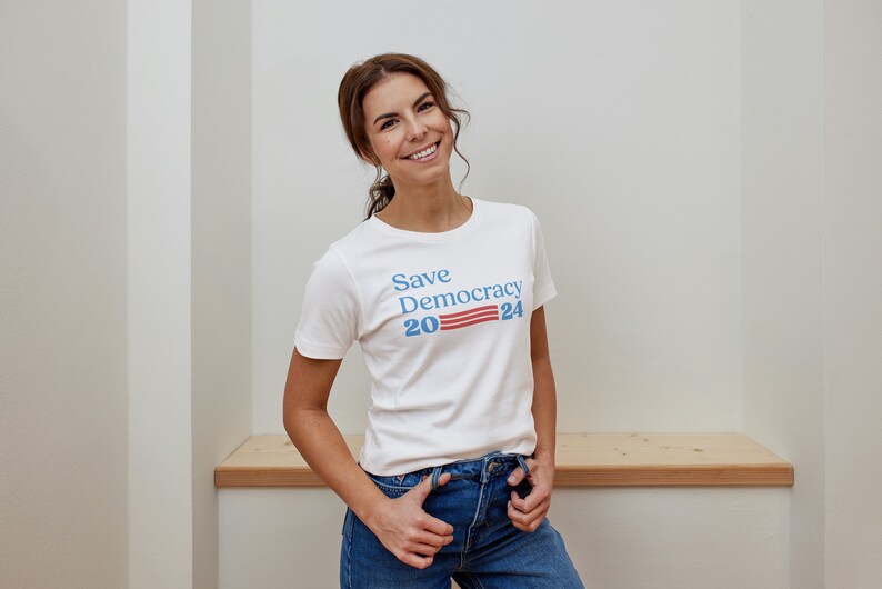 Election 2024 Shirt Biden Harris Vote for Joe Blue Wave Vote T-Shirt Feminist Apparel Reproductive Rights LGBT Anti-Trump image 2