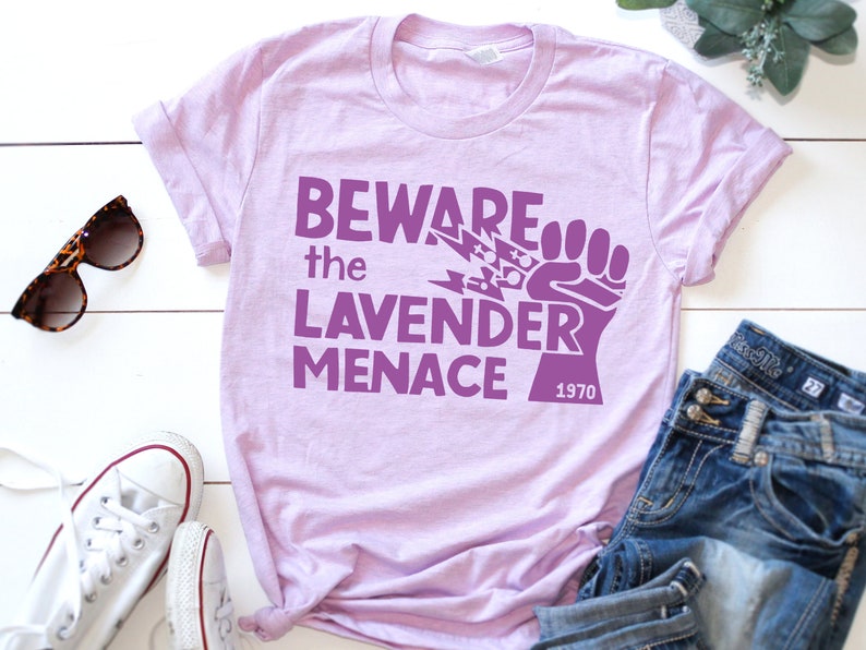 Lavender Menace shirt pride shirt subtle pride lesbian pride lesbian shirt lesbian tshirt lavender menace tshirt retro shirt purple t shirt image 1