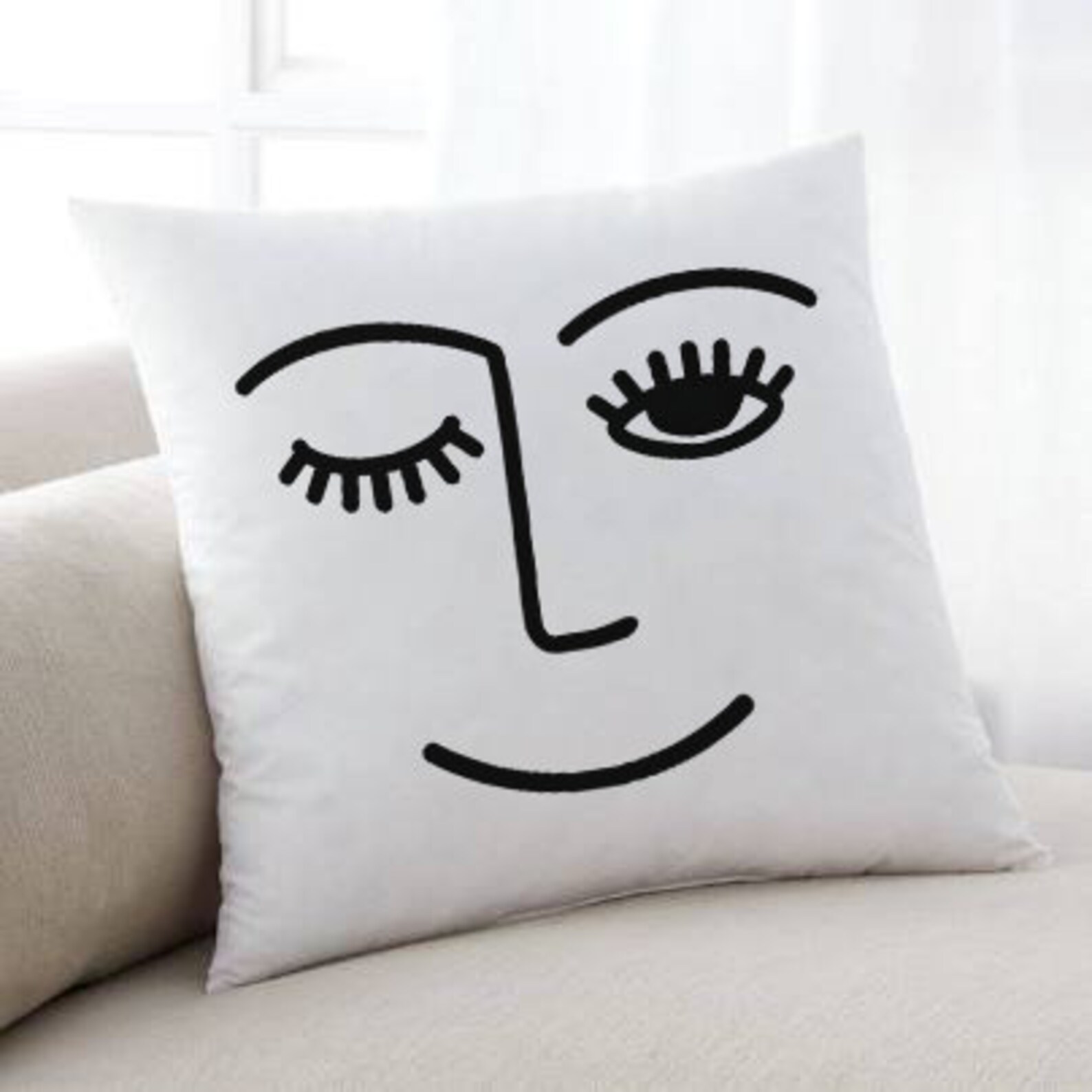 Winky Face Pillow throw pillow trendy pillow winky pillow Etsy