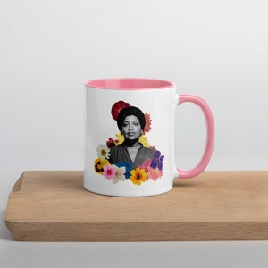 Audre Lorde Fan Gift Mug Unique Handmade Gifts Flower Power Election 2024 Vote Political Activist Black Feminism image 3