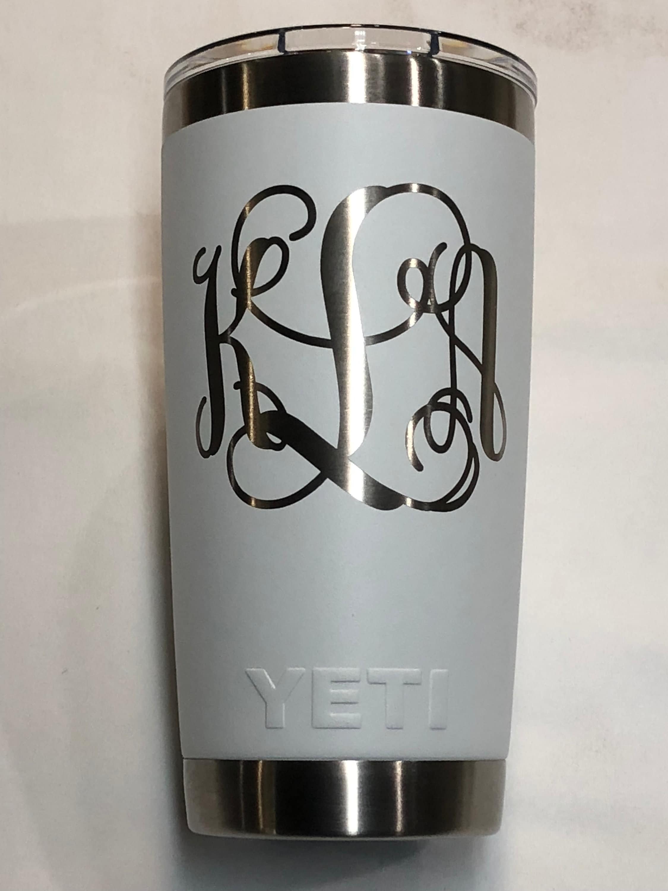  Personalized Name Design, Laser Engraved yeti Stainless Steel  Travel Mug Available in Your Choice of Duracoat Colors Not A Sticker :  Handmade Products