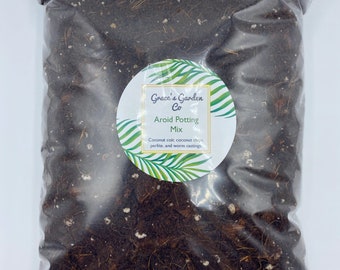 Aroid Potting Mix, Monstera Potting Soil-less Mix, Soil for Indoor Plants, 8x10 Plastic Bag