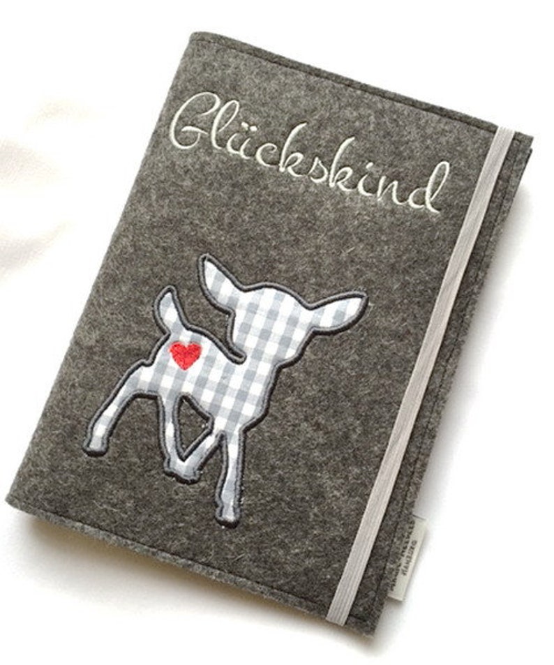 Mother Pass Hülleu Heft In Felt Happy Child - 