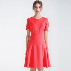 Kate Middleton inspired red skater dress/ Dress/ eugenia red dress/ Custom made dress/ Swing dress/ 50&#39;s dress/ Duchess of Cambridge dress