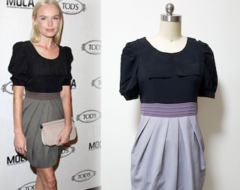 SALE/ Kate Bosworth Inspired Cocktail Dress/ Workdress/ Pleated tulip workdress/ Party Dress/ Celebrity Dress/ Hollywood Glamour/ Size M