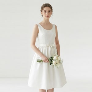 Audrey Hepburn Inspired Short Wedding Dress: 1950s Style Bridal Gown