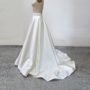 Bridal skirt with train/ bridal separates/ ivory bridal skirt/ wedding dress/ Maxi bridal skirt/ duchess satin wedding skirt/ ballgown skirt