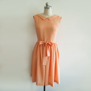 Audrey Hepburn Dress/ 60s Orange Dress/ 1960's vintage dress/ Custom made dress/ summer Dress/ Hollywood/ Paris as it sizzles/ Movie dress