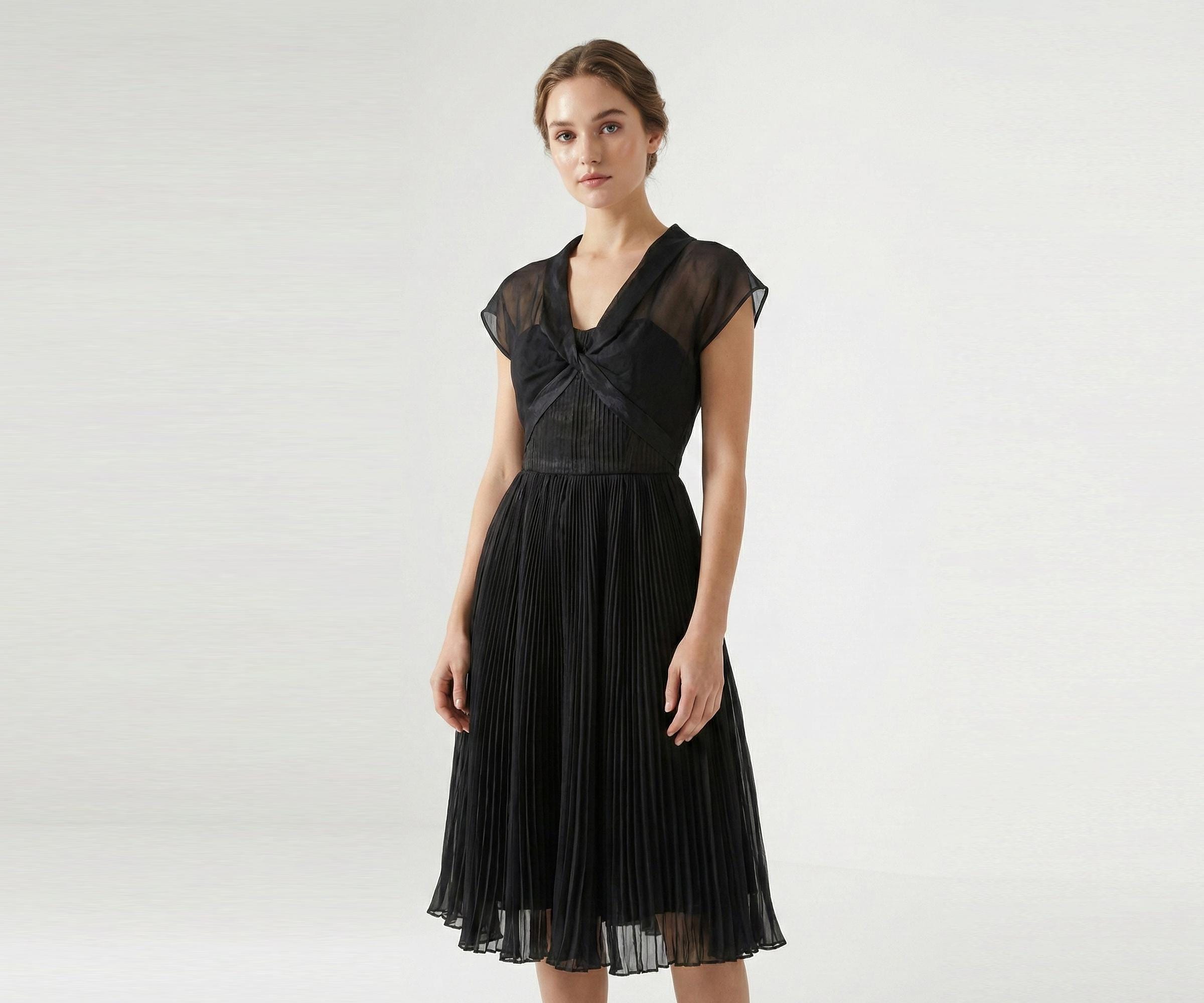 green emerald velvet dress Milly Women's Haddy Pleated Minidress - Black