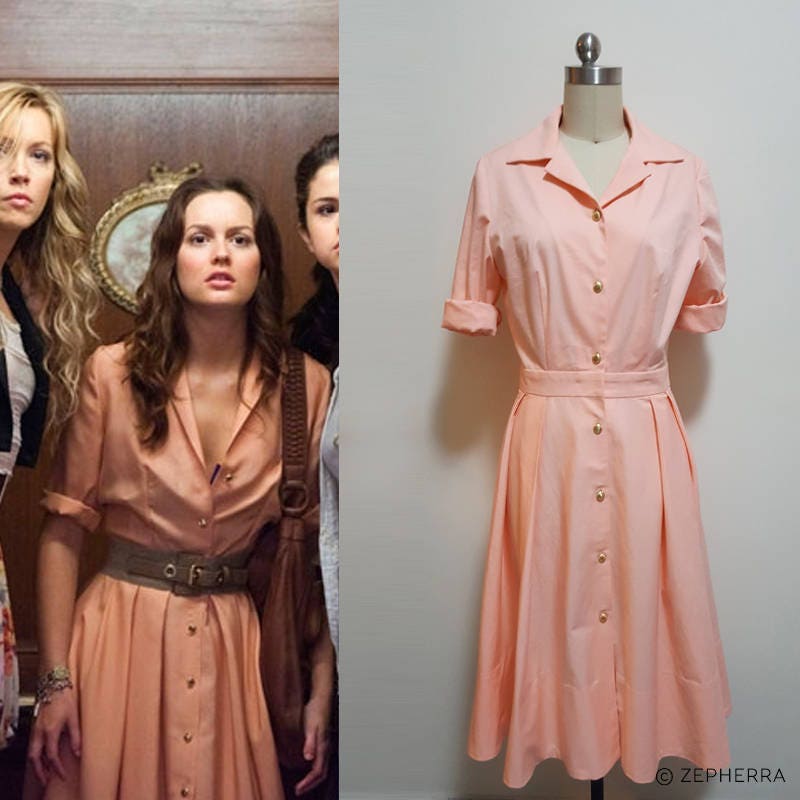 Monte Carlo Movie dress/ Peach dress/ Orange shirtdress ...