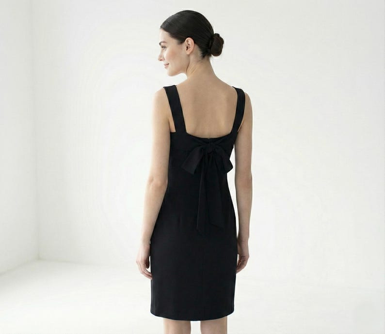 Holly golightly schwarzes Kleid/ Brautmutterkleid/ Audrey Hepburn Kleine Schwarze/ Kleine Schwarze/ Frühstück auf Tiffany/ 50s style Cocktailkleid Bild 3