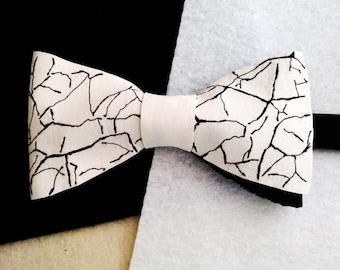 Leather Bow tie/ Creative Bow tie/ Crack Texture/ One of a kind bow tie/ wedding bow tie/ Formal Bow tie/ Funky Bow tie/ Groomsmen Bow Tie