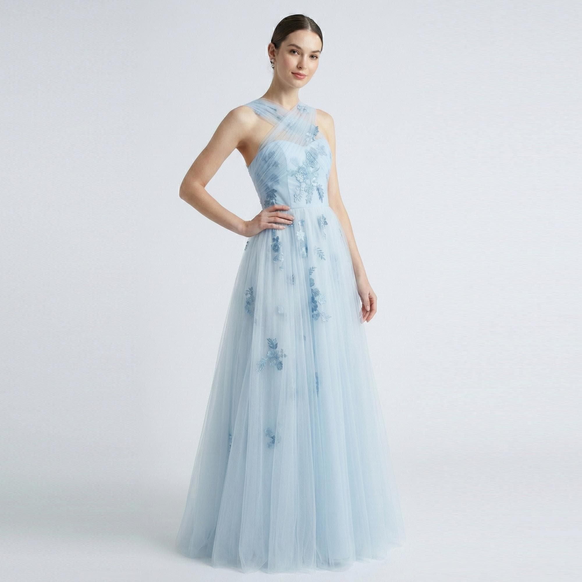 sachin and babi light blue dress H&M MAMA Long-Sleeved Chiffon Dress main image 1