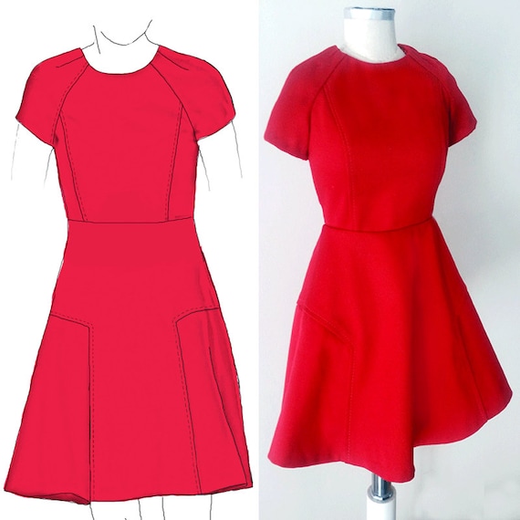 Czerwona sukienka Eugenia/Kate Middleton/sukienka/sukienka | Etsy