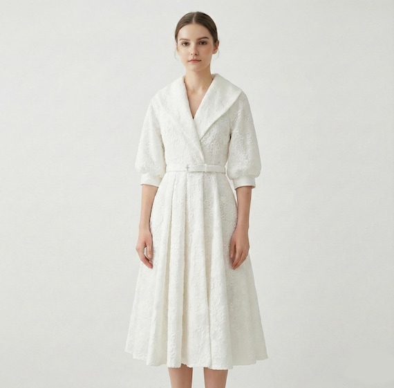 Audrey Hepburn 'Roman Holiday' Dress: 1950s Style Organza Wedding Gown