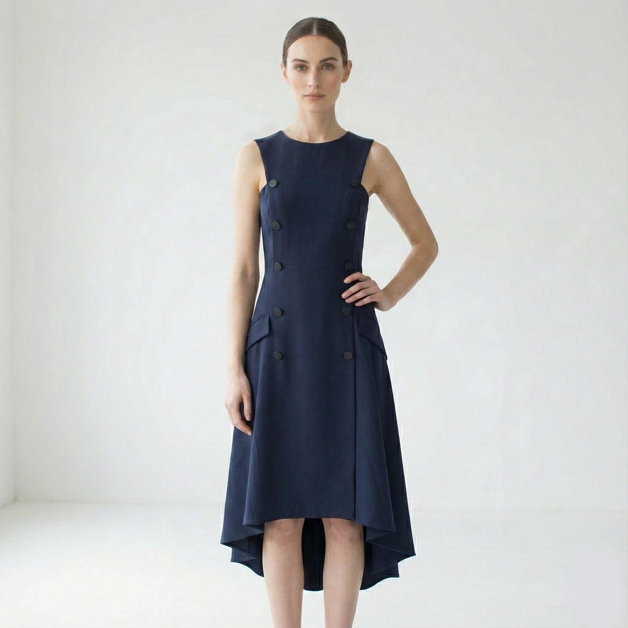 open lace back dress Beautiful Meghan Markle-Inspired Pocket Dress