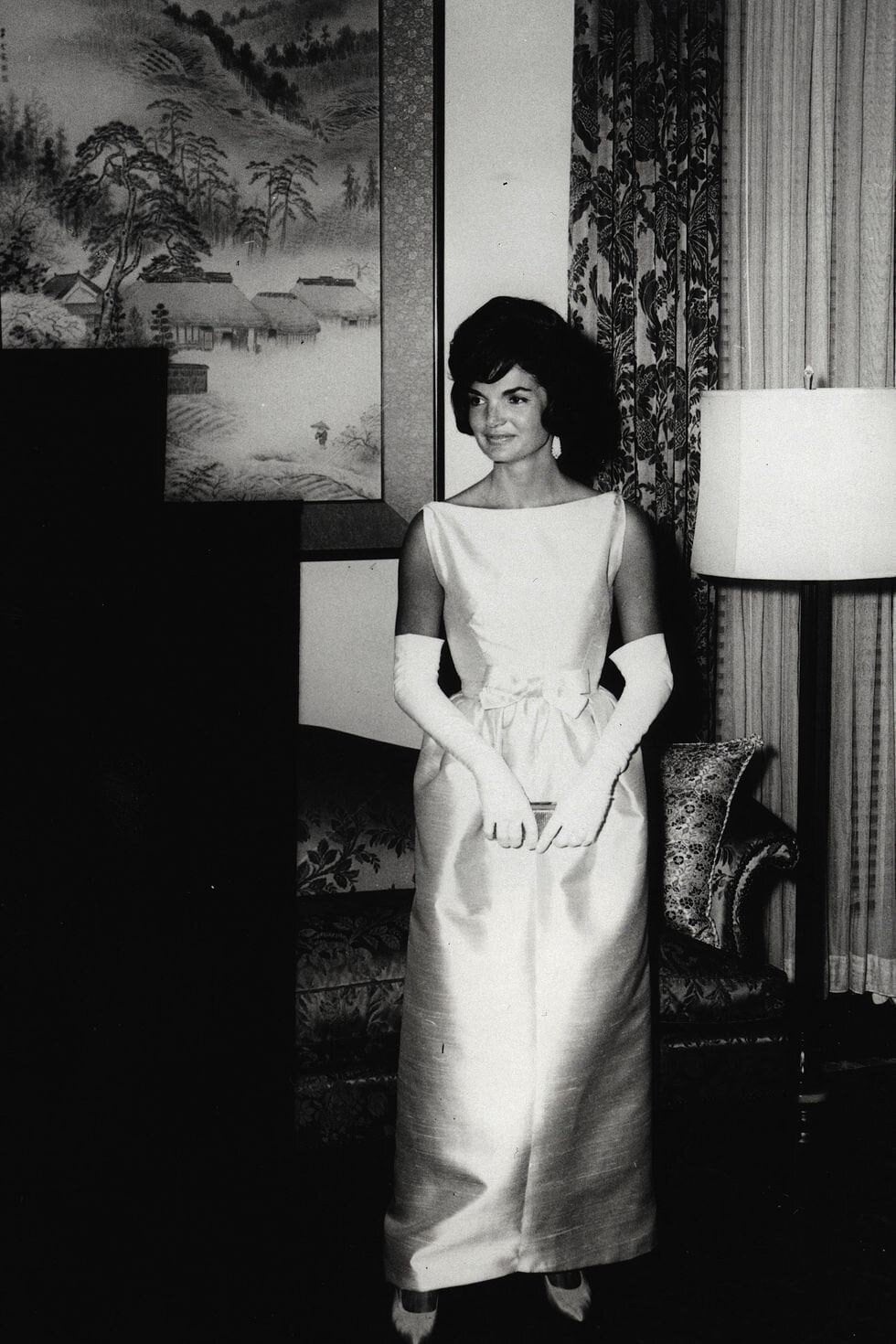 Jackie Kennedy Inspired White Dress: 1960s Style Bridal Gown
