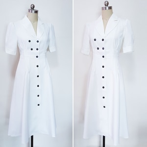 Kate Middleton White Shirtdress/ Wimbleton Day 2/ Summer dress/ Midi shirtdress/ retro shirtdress/ summer dress/ white dress/ custom dress