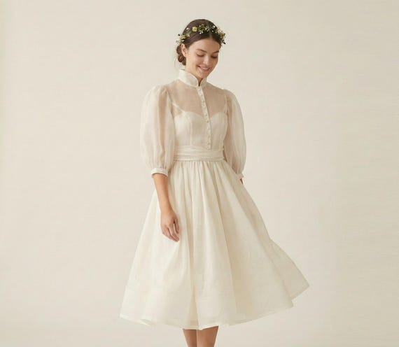 Audrey Hepburn 1950s Wedding Dress/ Vintage Wedding Dress/ Mel Ferrer  Wedding/ Silk Organza Gown/ Fit & Flare/ Custom Made Dress - Etsy UK