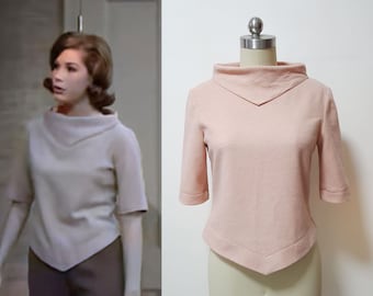 Vintage Mary Tyler inspired Knit Sweater/ 1960s sweater/ Fall winter sweater/ 100% Wool/ 1960s blouse/ Custom Made Women Blouse