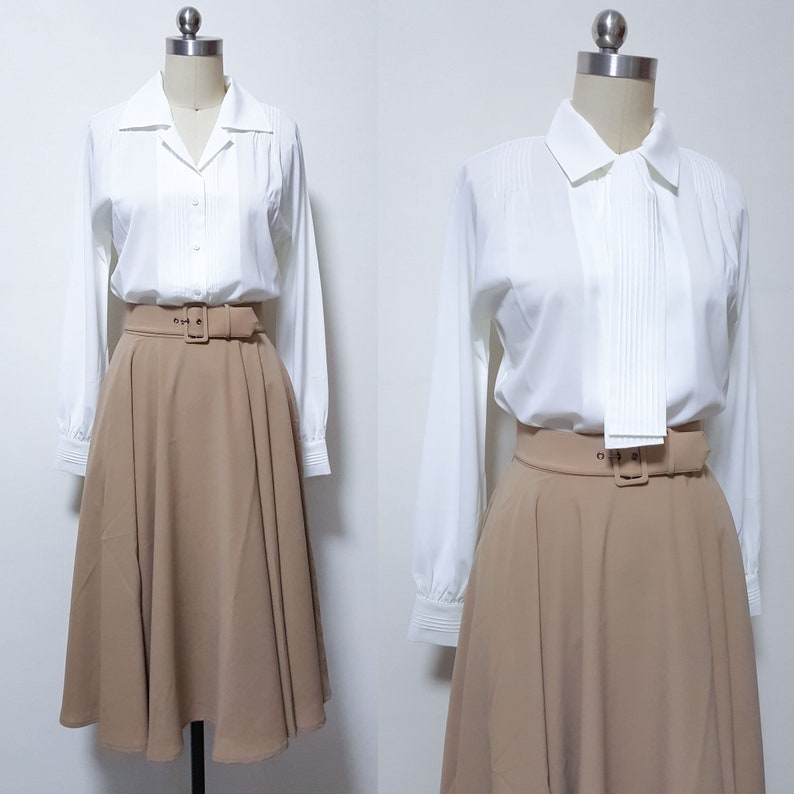 Audrey Hepburn skirt/ Roman Holiday Circular Skirt/ Vintage 50s skirt/ Swing skirt with belt/ 1950's movie/ Princess Ann/ Custom made skirt image 2